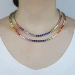 Rainbow Tennis Necklace — photo 9