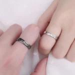 ECG Heart Couple Open Rings — photo 4