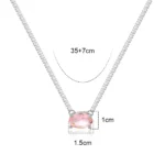 18K CZ Heart Tennis Necklace — view 24
