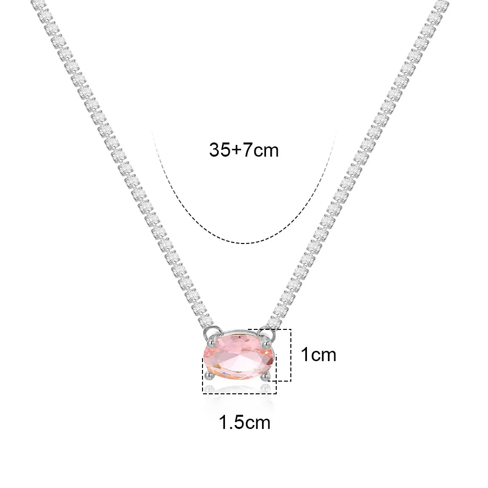 18K CZ Heart Tennis Necklace — photo 24
