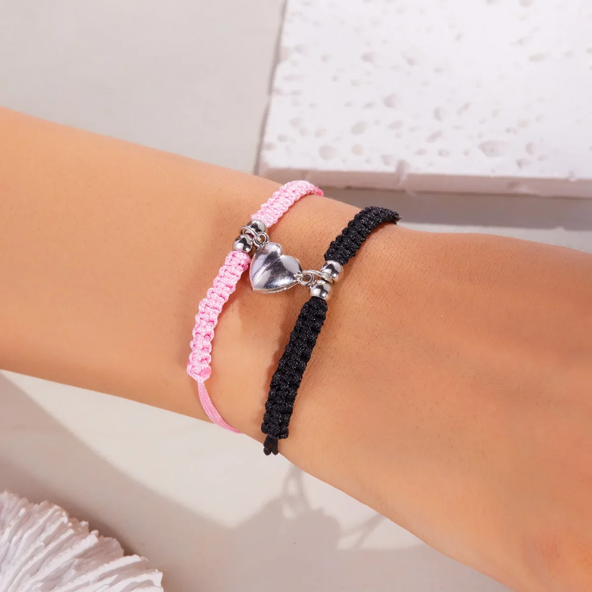 Magnetic Heart Couple Bracelets — photo 5